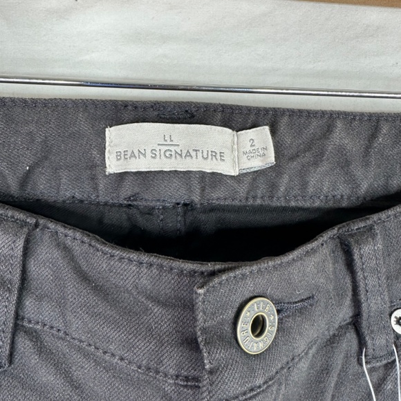 L.L. Bean Signature Lined Boyfriend Jeans Mis Black Slate Size 2 regular - Picture 4 of 6